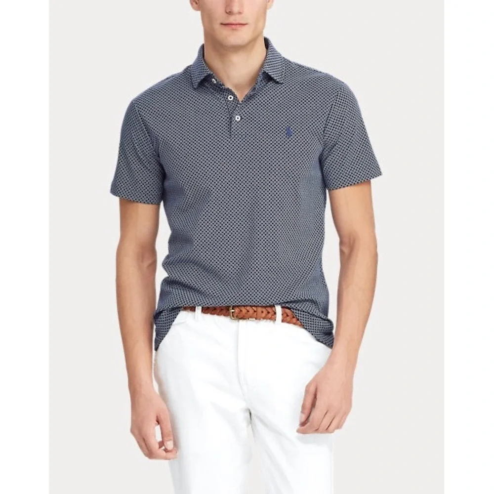 Polo Ralph Lauren Performance Polo Classic‎ Fit Dotted Print Short Sleeve Large